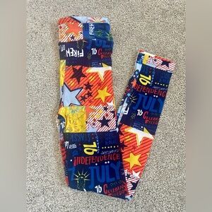 LuLaRoe Kids L/XL Leggings NWOT 4th of July Independence Day Holiday